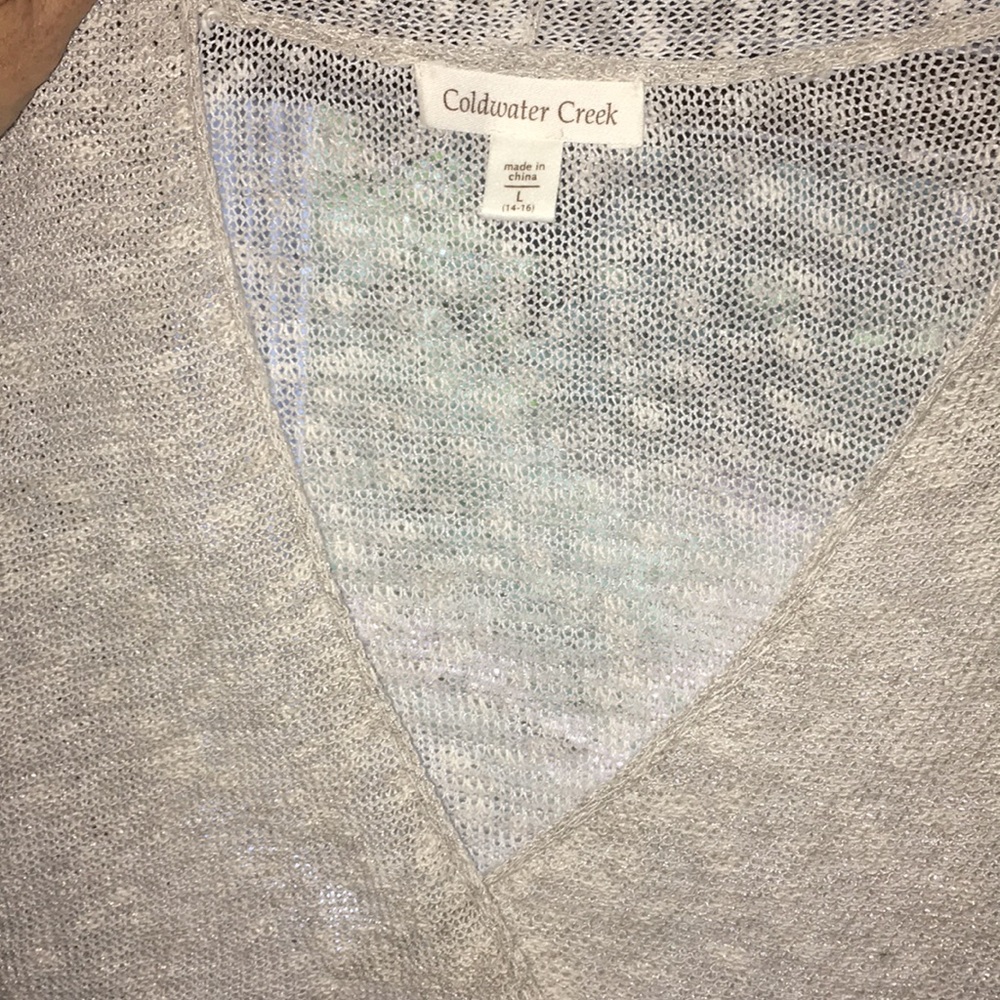 ❤️ LINEN V NECK Coldwater Creek lagenlook top - Picture 2 of 16